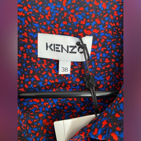 Kenzo Belted Silk Dress Micro Camo Pockets - Picture 8 of 16